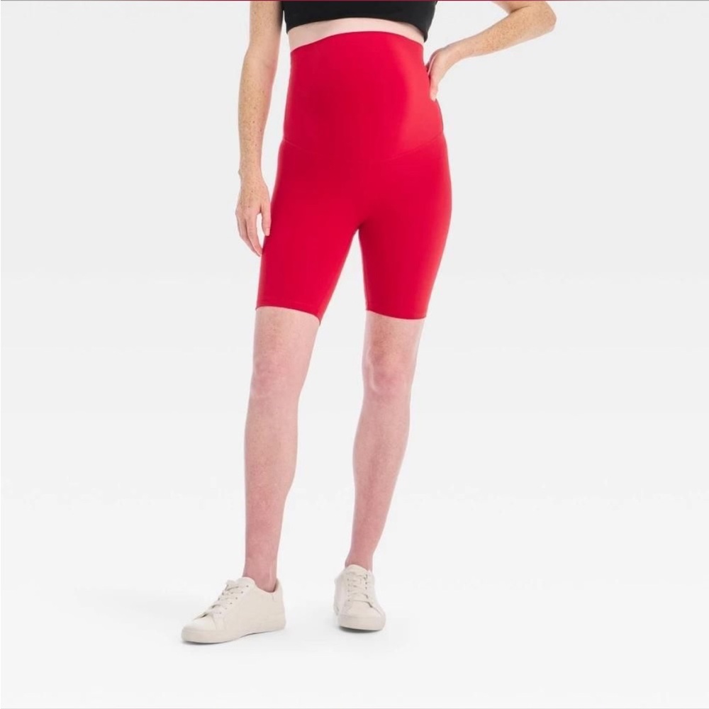 Isabel Maternity by Ingrid & Isabel Red Bike Shorts